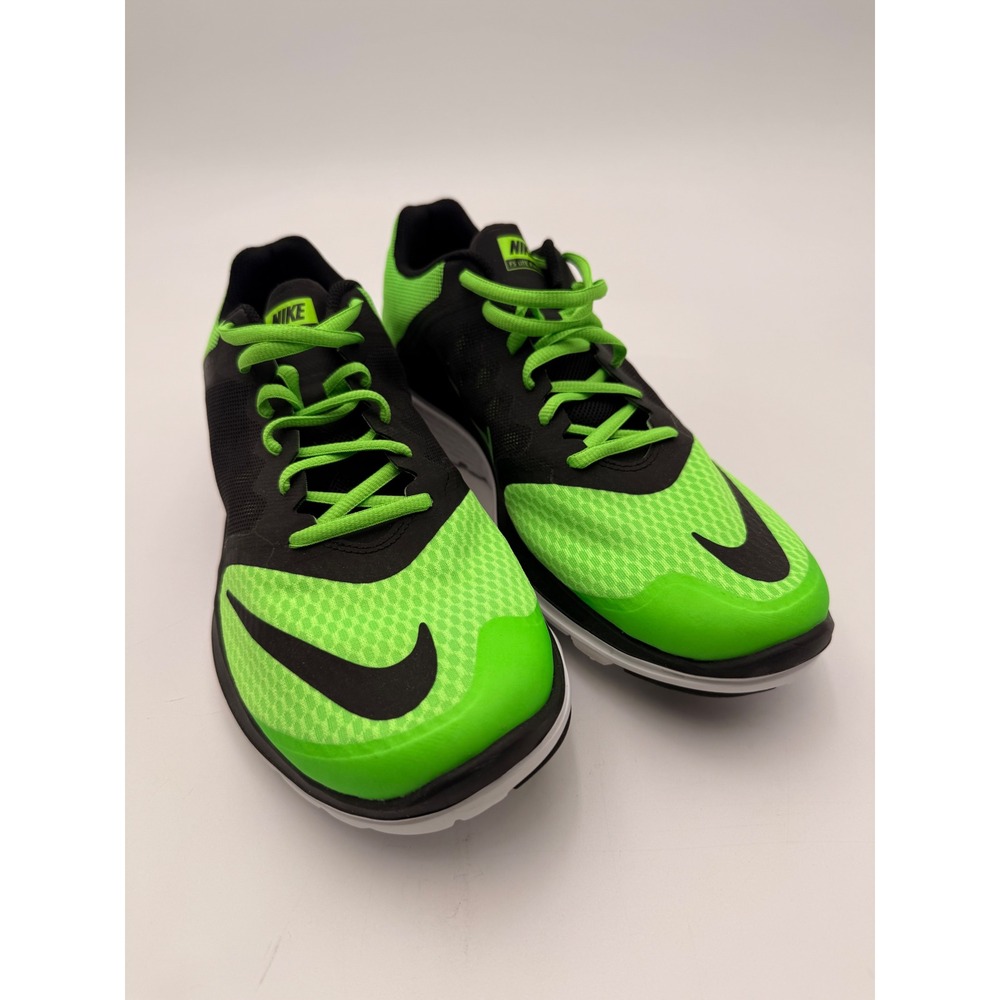 Nike Sneakers Mens 11.5 FS Lite Run 3 Green Black Running 807144-300 EUC